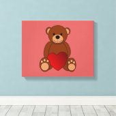 Teddy Liebe Leinwanddruck (Insitu (Holzboden))