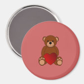 Teddy Liebe Magnet (Vorderseite/Rückseite)
