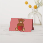 Teddy Liebe Platzkarte (Vorderseite)