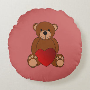 Teddy Liebe Rundes Kissen