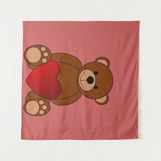 Teddy Liebe Wandteppich (Vorderseite (Horizontal))