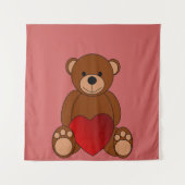 Teddy Liebe Wandteppich (Vorderseite)
