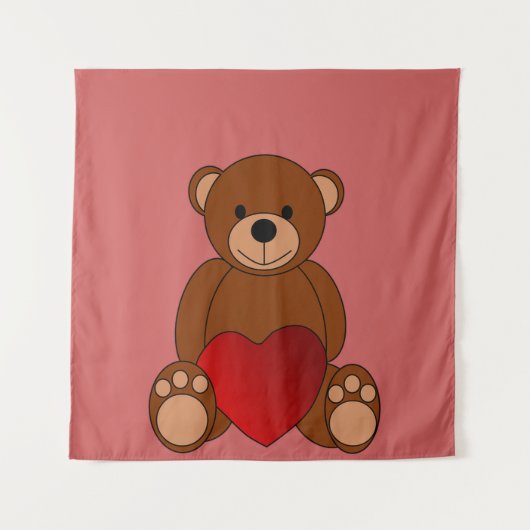 Teddy Liebe Wandteppich (Vorderseite)