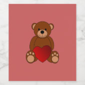 Teddy Liebe Weinetikett (Einzelnes Label)