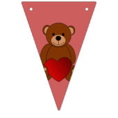 Teddy Liebe Wimpelkette (Zweite Fahne)