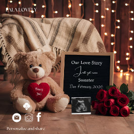 Teddy Love & Baby Pregnancy Announcement Card Ankündigung