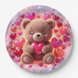 Teddy Love Party Plates 💖Paper Plate Pappteller