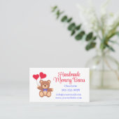 Teddy-Memory-Bär mit QR-Codes Visitenkarte (Stehend Vorderseite)