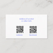 Teddy-Memory-Bär mit QR-Codes Visitenkarte (Rückseite)