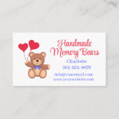 Teddy-Memory-Bär mit QR-Codes Visitenkarte (Vorderseite)