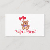 Teddy Memory Bear Business Empfehlungskarte (Vorderseite)