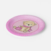 Teddy mit Ball  pappteller (Schrägansicht)