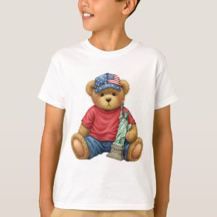 Teddy mit der Freiheitsstatue von Natasha Us T-Shirt