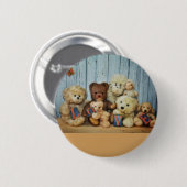 Teddy mit Freunde Button (Vorne & Hinten)