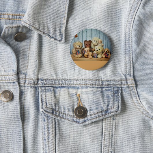 Teddy mit Freunde Button (Beispiel)