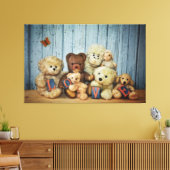 Teddy mit Freunde Leinwanddruck (Insitu (Wohnzimmer))