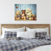 Teddy mit Freunde Leinwanddruck (Insitu (Schlafzimmer))