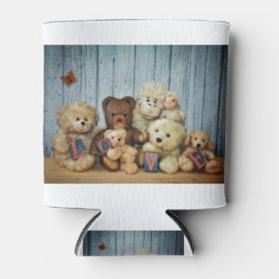 Teddy mit Freunden Dosenkühler