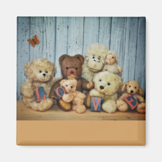 Teddy mit Freunden Magnet (Vorne)