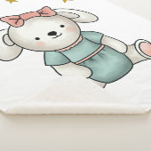 Teddy mit Kleid und Band Sherpadecke (3/4)