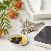 Teddy mit Krawatte Graphic Schlüsselanhänger (Seite)