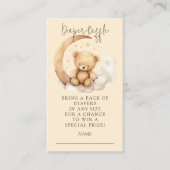 Teddy Moon Diaper Umschließungskarte Begleitkarte (Vorderseite)