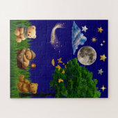 Teddy Night Park Ästhetisches Puzzle (Horizontal)