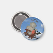 Teddy on journeys magnet (Vorderseite/Rückseite)