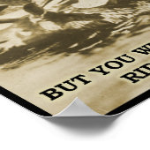 Teddy on the Moose Funny Poster (Ecke)