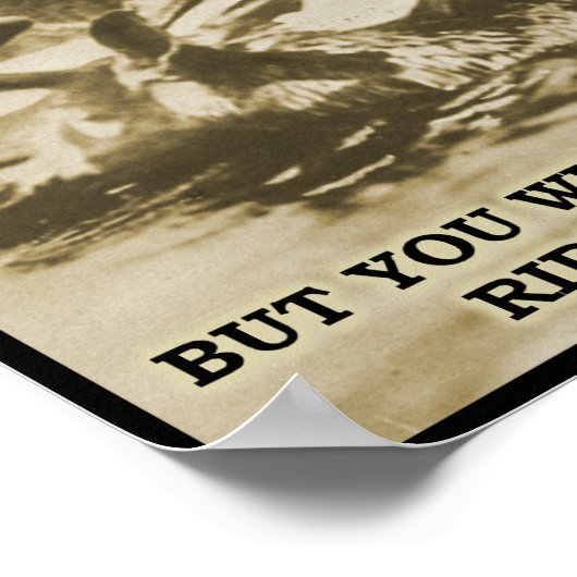 Teddy on the Moose Funny Poster (Ecke)