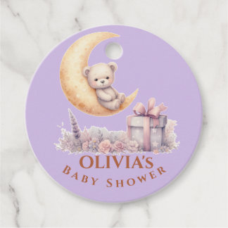 Teddy Pink Bear Girl Babydusche Geschenkanhänger