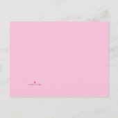 Teddy Pink Bear Girl Warten Baby Dusche Einladung (Rückseite)