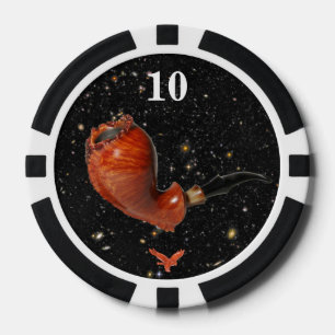 Teddy Poker Chip Black Space (zweiseitig) Rev-1