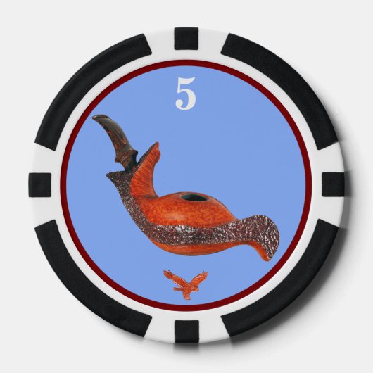 Teddy Poker Chip Blue Three Spyhoppers (leichter)3 (Vorderseite)