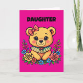 Teddy Pop-Art für Mädchen Karte (Vorderseite)