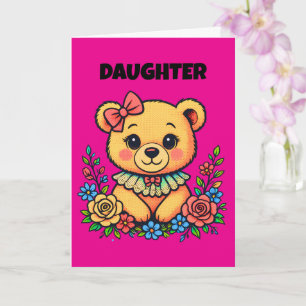 Teddy Pop-Art für Mädchen Karte