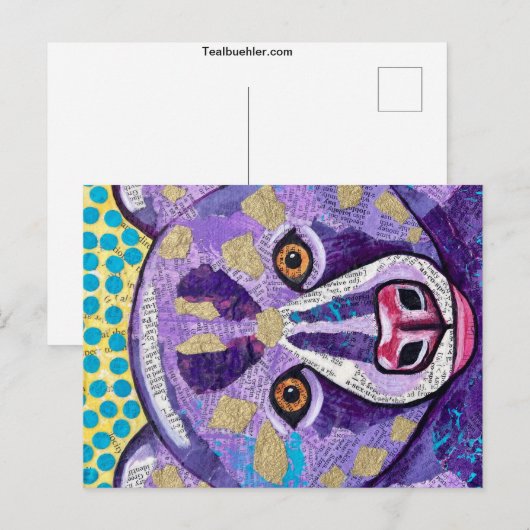 Teddy Postkarte (Vorne/Hinten)