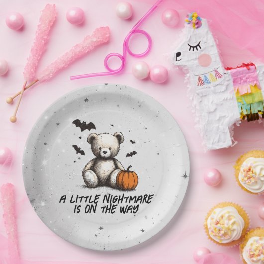 Teddy Pumpkin Baby Shower Pappteller (Party)