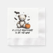 Teddy Pumpkin Baby Shower Serviette (Vorderseite)