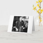 Teddy Roosevelt am Weißen Haus 1912 Vintag Karte (Gelbe Blume)