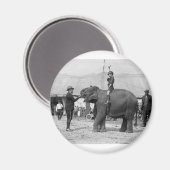 Teddy Roosevelt am Zirkus: 1924 Magnet (Vorderseite/Rückseite)