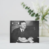 Teddy Roosevelt bei der Arbeit im Jahr 1912 Postkarte (Stehend Vorderseite)