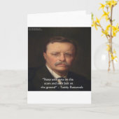 Teddy Roosevelt "Feet On Ground" Wisdom Quote Gift Karte (Gelbe Blume)