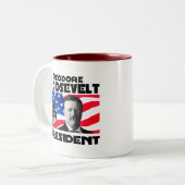 Teddy Roosevelt für immer Zweifarbige Tasse (Vorderseite Links)