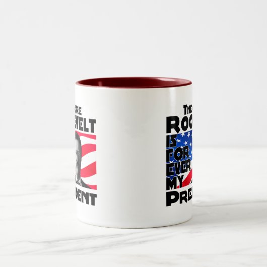 Teddy Roosevelt für immer Zweifarbige Tasse (Mittel)