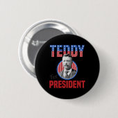 Teddy Roosevelt Für Präsident Bull Moose Theodore Button (Vorne & Hinten)