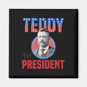 Teddy Roosevelt Für Präsident Bull Moose Theodore Magnet