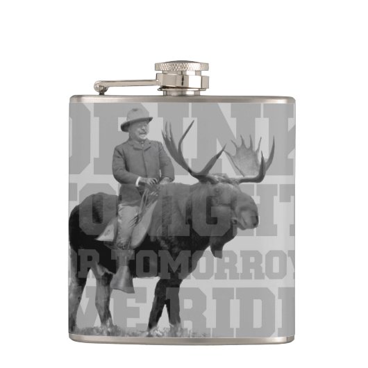 Teddy Roosevelt-Getränk heute Abend Flachmann (Vorderseite)