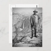 Teddy Roosevelt Glacier Point Yosemite Valley CA Postkarte (Vorne/Hinten)