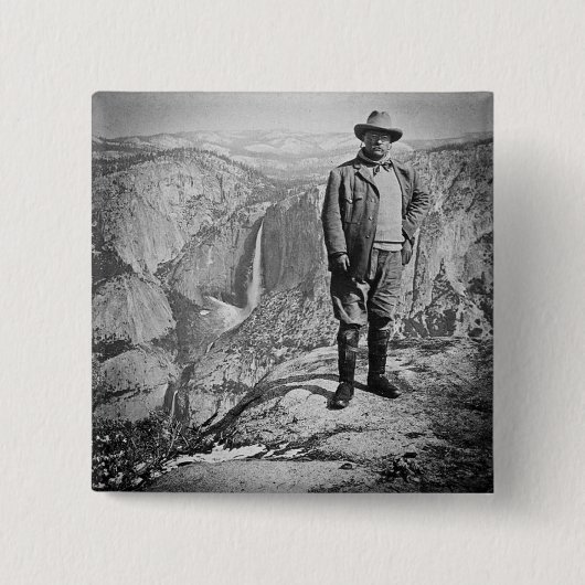Teddy Roosevelt-Gletscher-Punktyosemite-Tal CA Button (Vorderseite)